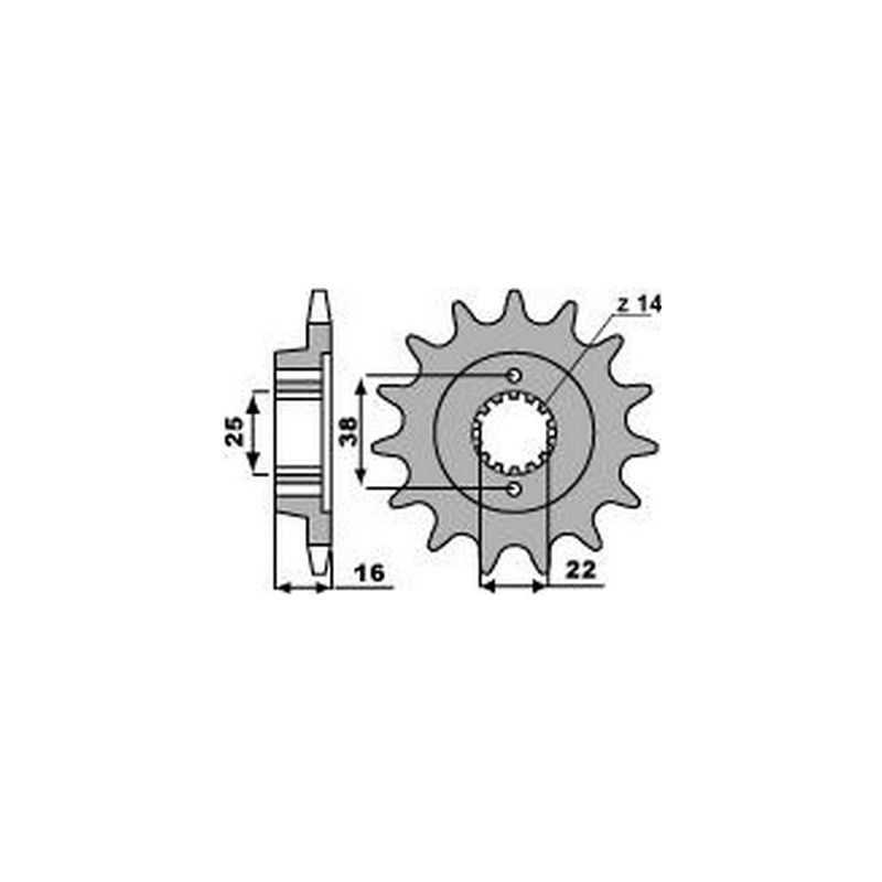 PBR Chain sprocket 525 46222215VAR