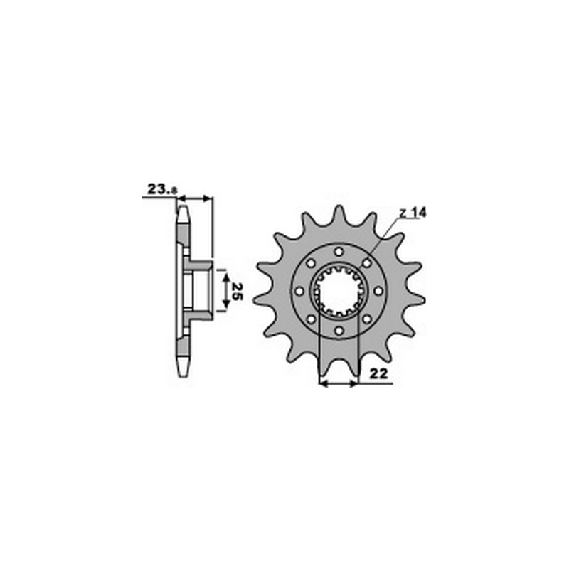 PBR Chain sprocket 525 46225315VAR