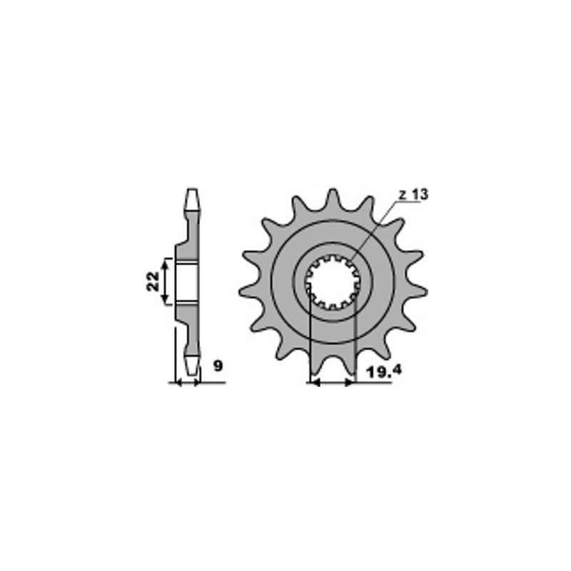 PBR Steel chain sprocket 520 STANDARD 2259 46225913