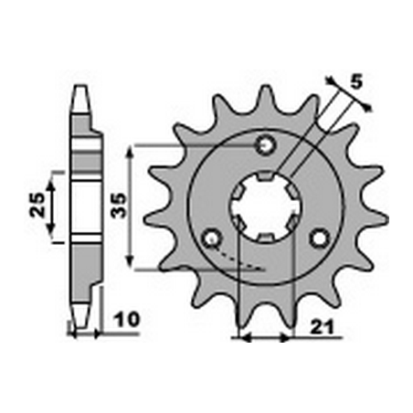 PBR Chain sprocket 525 464206915