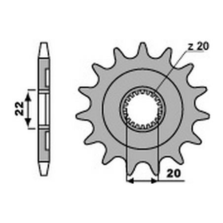PBR Chain sprocket 520 464210313