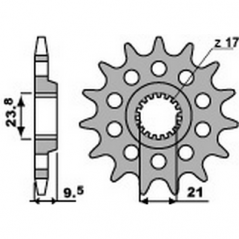 PBR Chain sprocket 520 464213314VAR