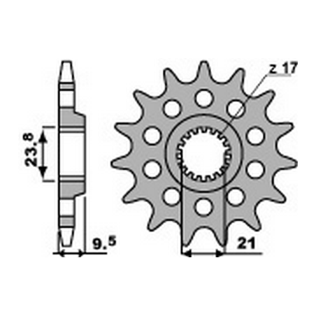 PBR Chain sprocket 520 464213314VAR