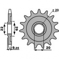 PBR Steel chain sprocket 520 464214613