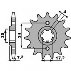 PBR Chain sprocket 520 46426613