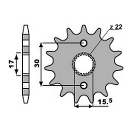 PBR Piñon para cadena 420 46433215