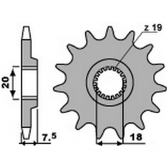 PBR Chain sprocket 520 46434013VAR