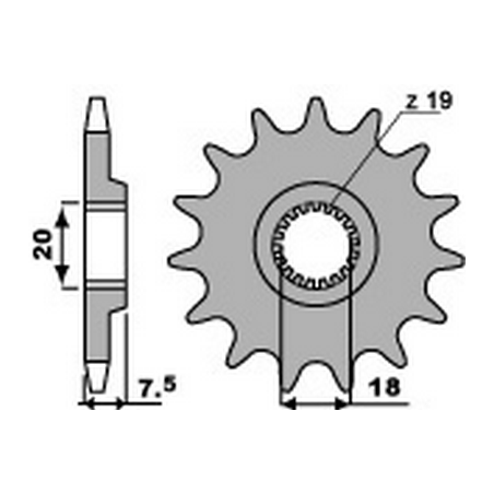 PBR Chain sprocket 520 46434013VAR