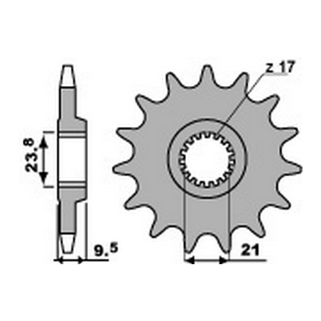 PBR Chain sprocket 520 46434213VAR