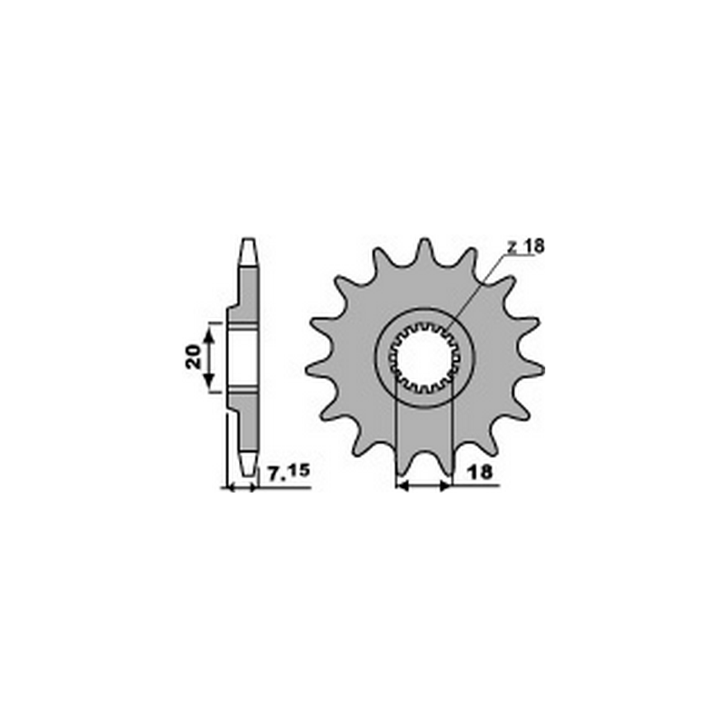 PBR Chain sprocket 520 46443213VAR