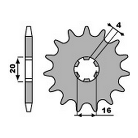 PBR Piñon para cadena 420 46456015