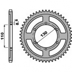 PBR Steel transmission plate crown 428 47000030VAR