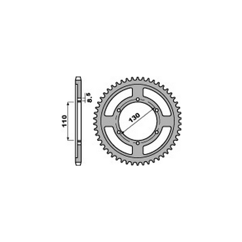 PBR Steel transmission plate crown 428 47000030VAR