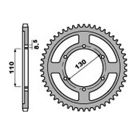 PBR Steel transmission plate crown 428 47000030VAR