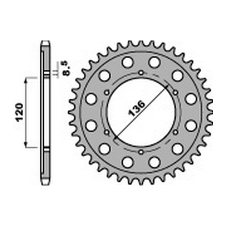 PBR Steel transmission plate crown 428 47000481VAR