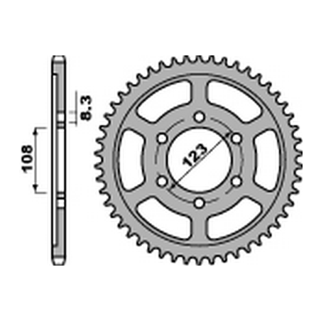 PBR Steel transmission plate crown 428 47000042
