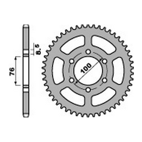 PBR Corona plato trasmision de acero 428 47000086