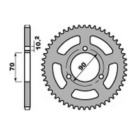 PBR Corona plato trasmision de acero 420 47000102