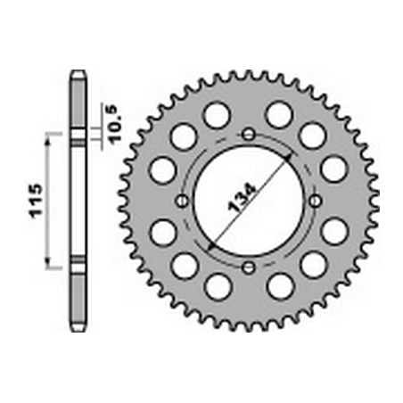 PBR Corona plato trasmision de acero 530 47000127
