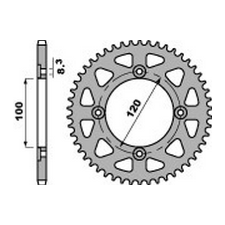 PBR Corona plato trasmision de acero 420 47000157