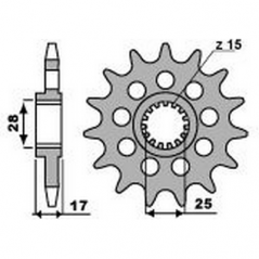 PBR Chain sprocket 520 47000174VAR