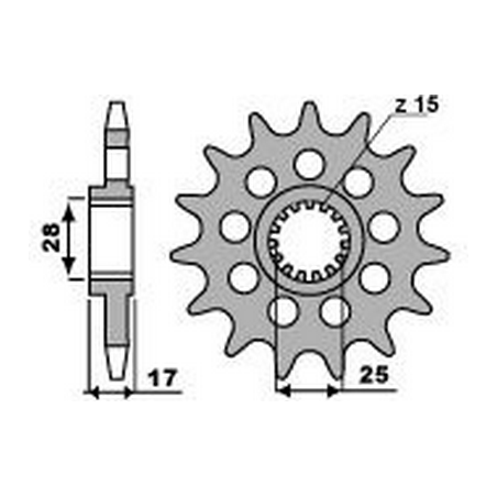 PBR Piñon para cadena 520 47000174VAR