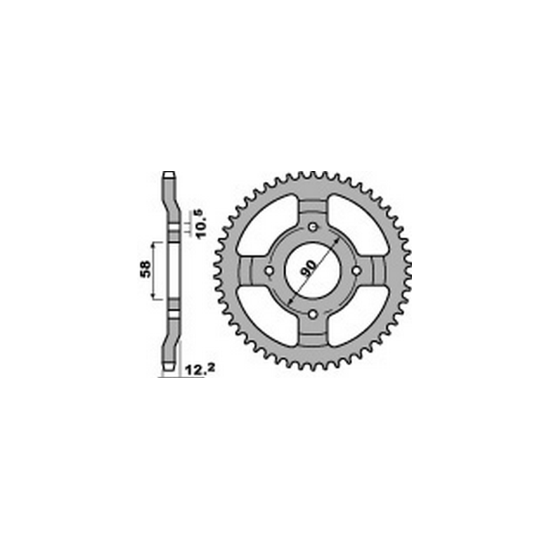 PBR Steel transmission plate crown 428 47000303