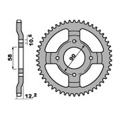 PBR Steel transmission plate crown 428 47000303