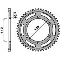 PBR Steel transmission plate crown 530 47000329VAR