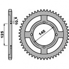 PBR Steel transmission plate crown 428 47000333