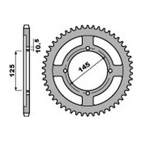 PBR Steel transmission plate crown 428 47000333