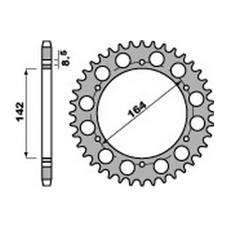 PBR Steel transmission plate crown 525 47000367