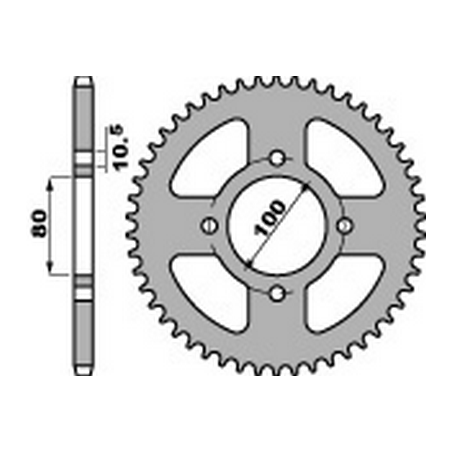 PBR Corona plato trasmision de acero 428 47000485