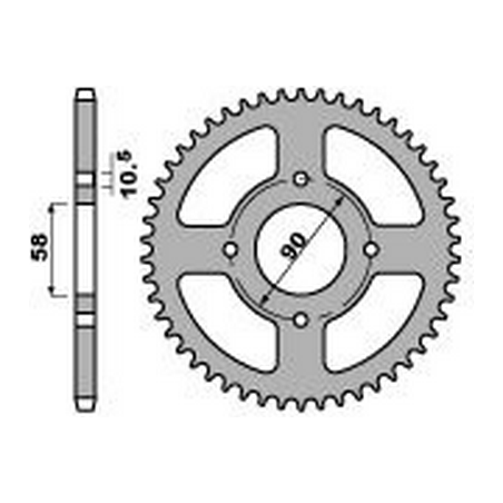 PBR Steel transmission plate crown 520 47002155