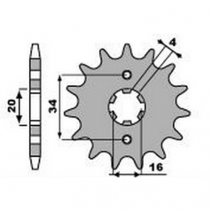 PBR Chain sprocket 428 47002157VAR