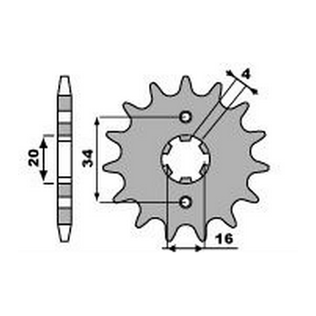 PBR Chain sprocket 428 47002157VAR
