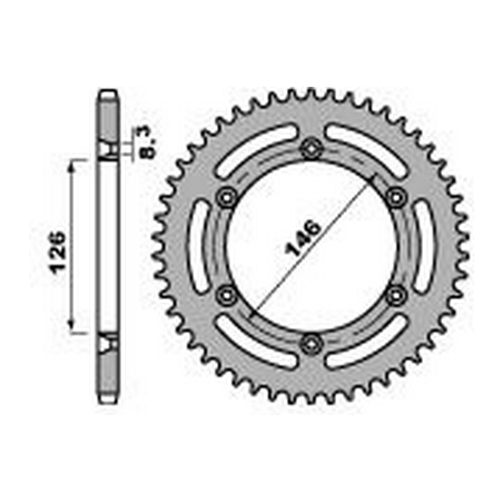 PBR Corona plato trasmision de acero 428 47002162