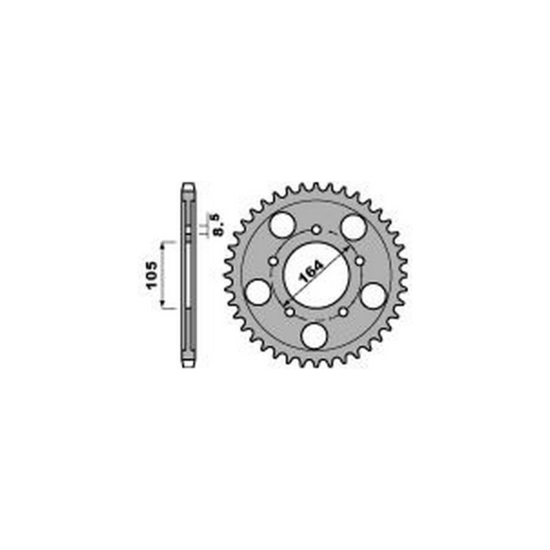 PBR Steel transmission plate crown 525 4557 47002165VAR