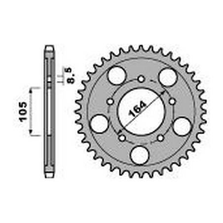 PBR Steel transmission plate crown 525 4557 47002165VAR
