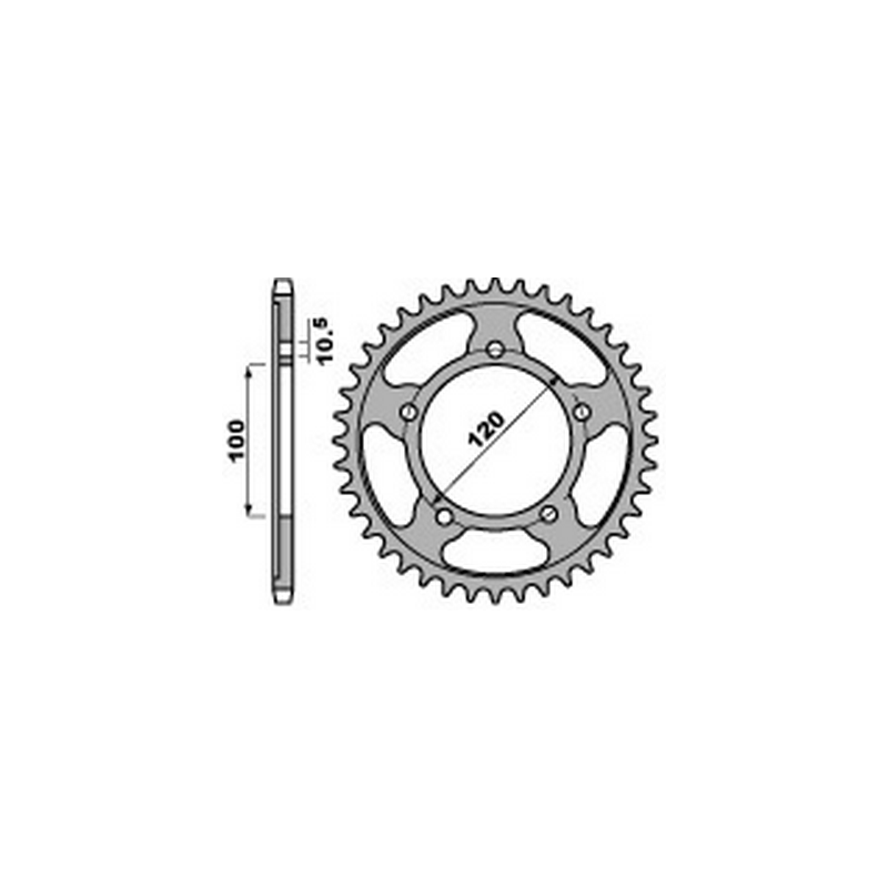 PBR Corona plato trasmision de aluminio 525 4447 47002195