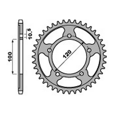 PBR Corona plato trasmision de aluminio 525 4447 47002195