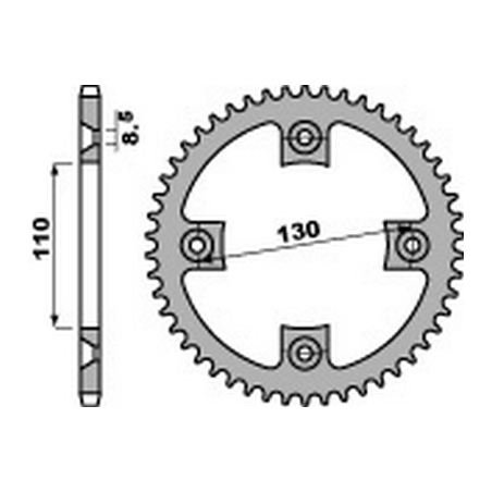 PBR Corona plato trasmision de acero 420 476430656