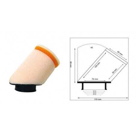 TWIN AIR Cylindrical air filter 45° Ø28 MM 158977 1098719