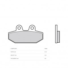 BREMBO SINTERED BRAKE PADS 07HD23SP 40000106