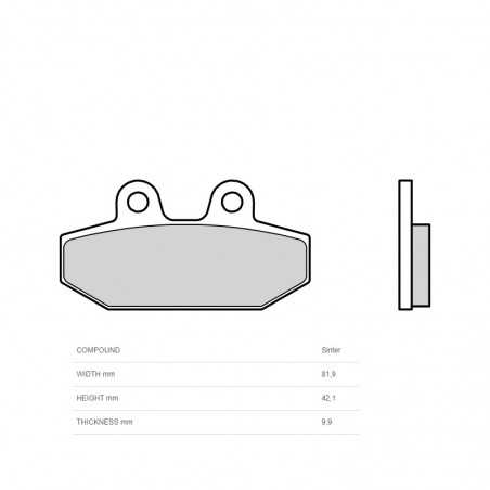BREMBO SINTERED BRAKE PADS 07HD23SP 40000106