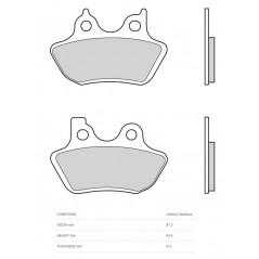 BREMBO Pastillas de freno carbono ceramicas 07HD16CC 40000107