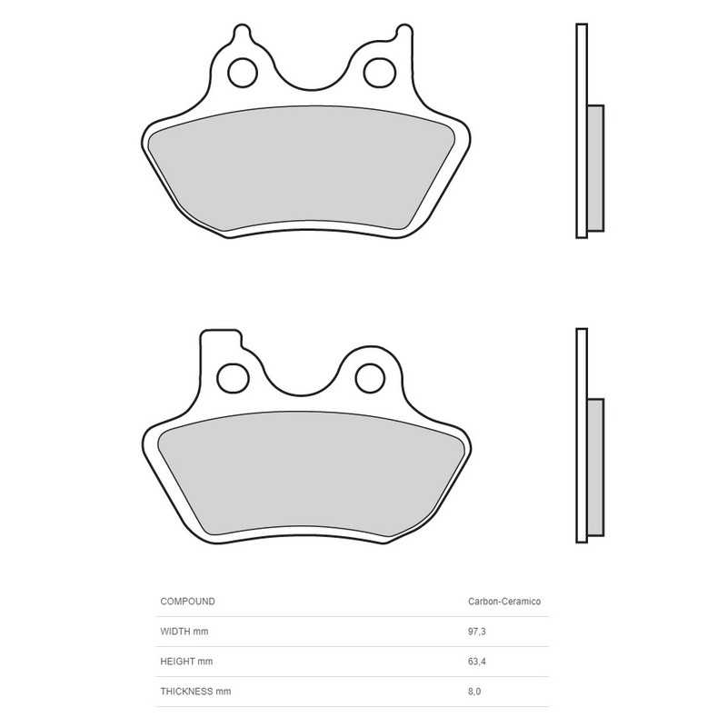 BREMBO Pastillas de freno carbono ceramicas 07HD16CC 40000107