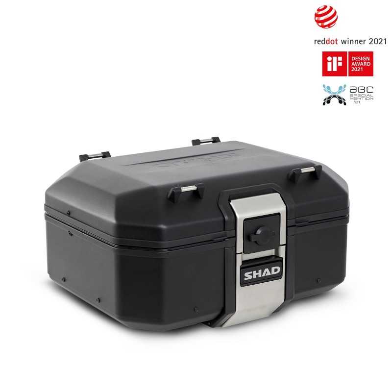SHAD Rear trunk or aluminum motorcycle suitcase TR37 TERRA BLACK EDITION D0TR37100B