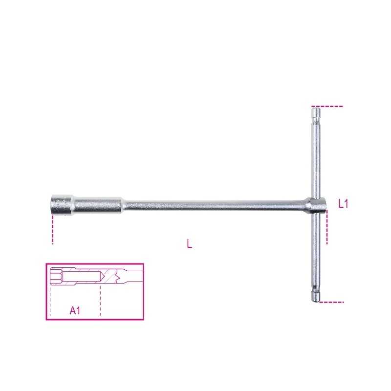 BETA Hexagonal socket wrench and handle in T 8 MM 55000088