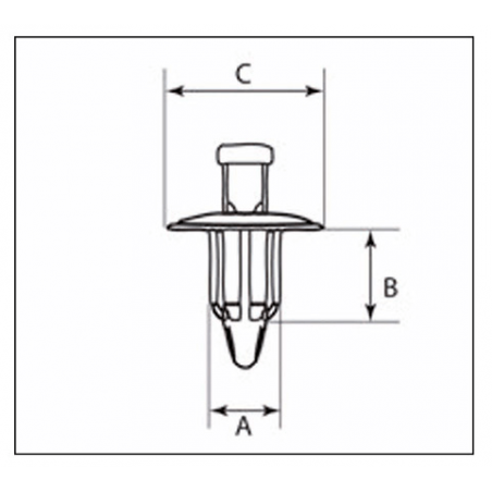 BOLT Plastic rivet M7 893384